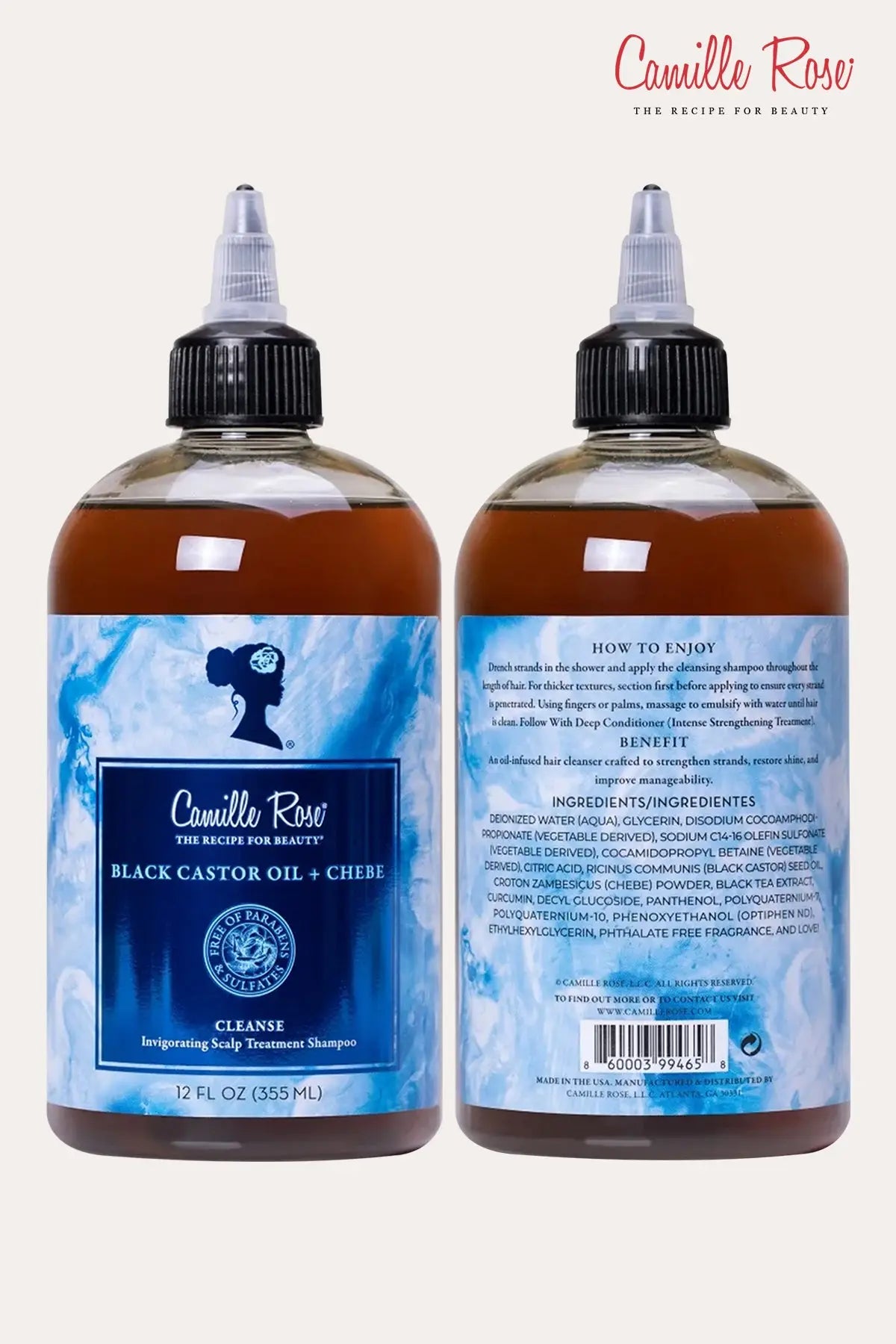 CAMILLE ROSE BLACK CASTOR OIL + CHEBE CLEANSE 12oz - BSW BEAUTY CANADA