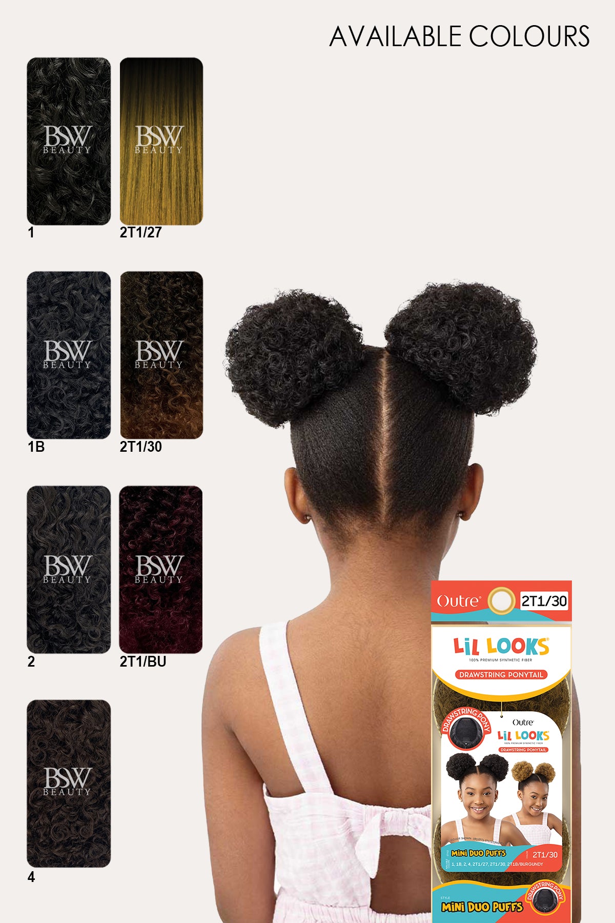 OUTRE LIL LOOKS DRAWSTRING PONY -  MINI DUO PUFFS - BSW BEAUTY CANADA