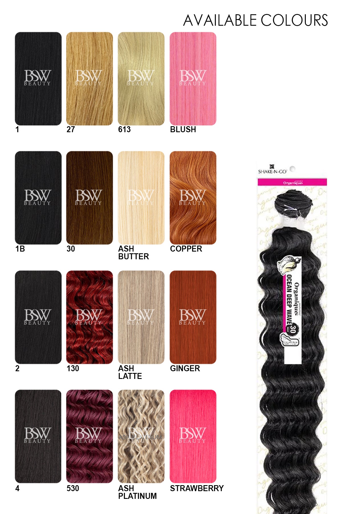 SHAKE N GO ORGANIQUE OCEAN DEEP WAVE 30" - BSW BEAUTY CANADA