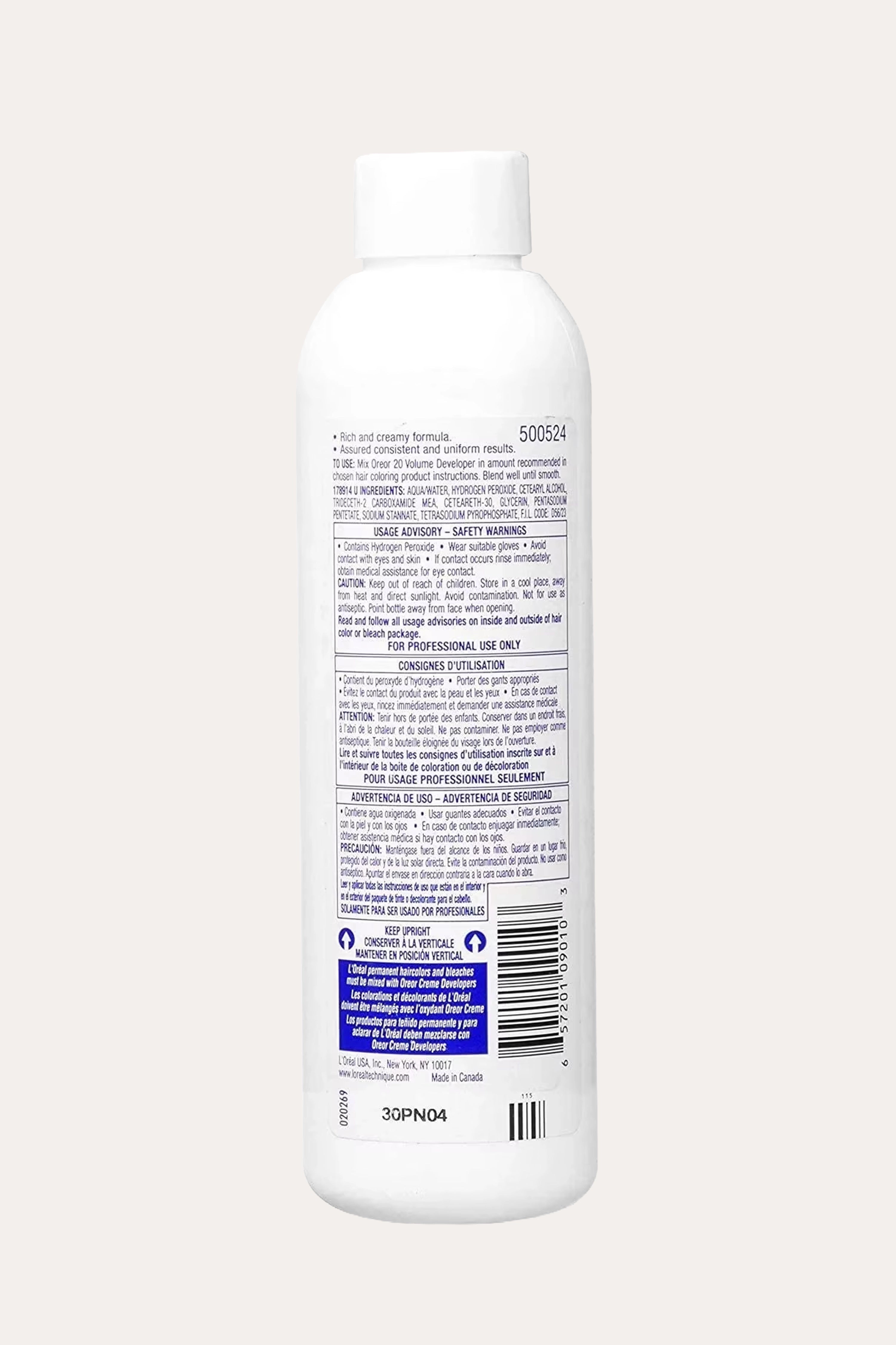 DÉVELOPPEUR CRÈME L'ORÉAL OREOR VOLUME 20
