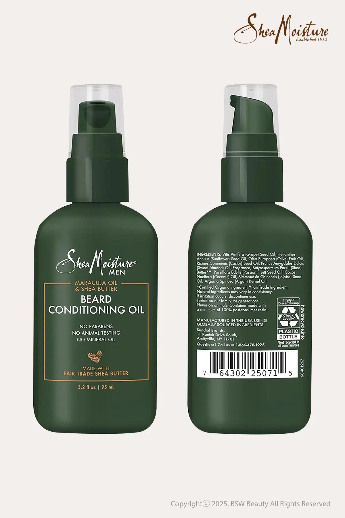 SHEA MOISTURE MEN MARACUJA & SHEA OILS BEARD CONDITIONING OIL 3.2oz - BSW BEAUTY CANADA
