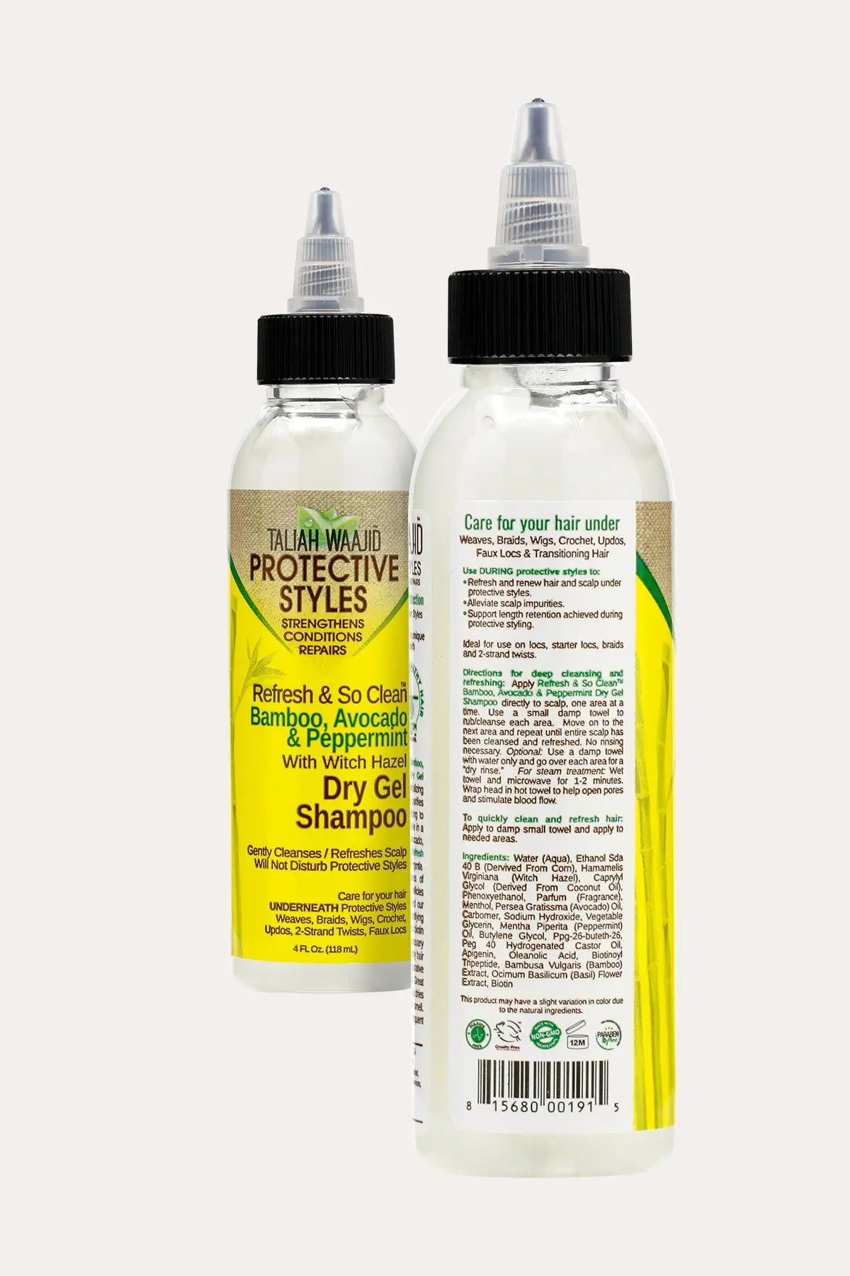 TALIAH WAAJID PROTECTIVE STYLES BAMBOO, AVOCADO & PEPPERMINT WITH WITCH HAZEL DRY GEL SHAMPOO 4oz - BSW BEAUTY CANADA