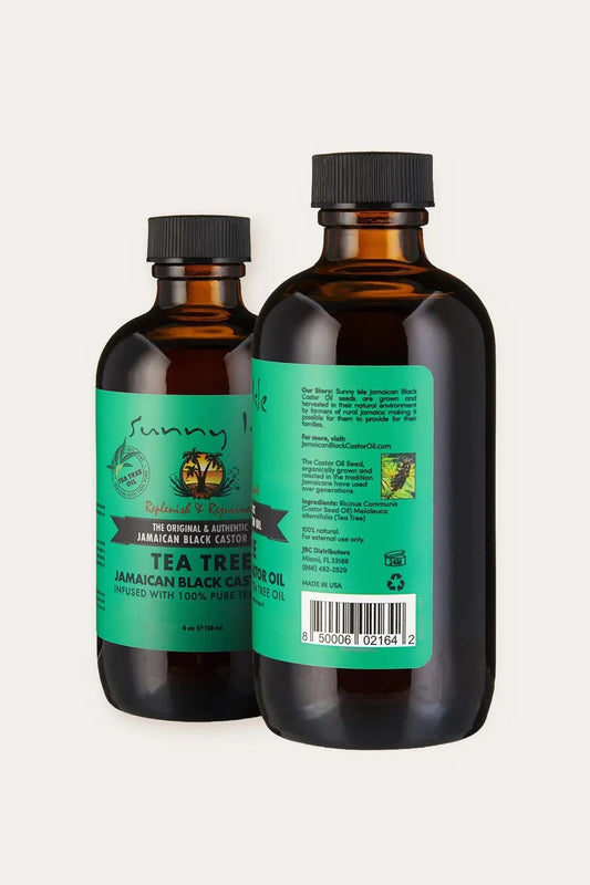 SUNNY ISLE JAMAICAN BLACK CASTOR OIL - TEA TREE OIL 4oz SUNNY ISLE