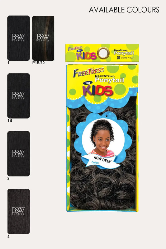 SHAKE N GO FREETRESS DRAWSTRING PONYTAIL FOR KIDS NEW DEEP - BSW BEAUTY CANADA
