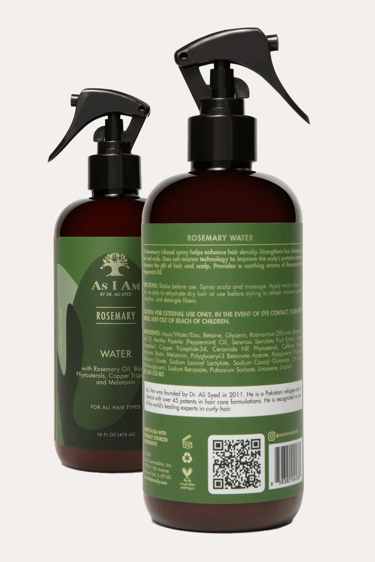 AS I AM ROSEMARY WATER 16oz - BSW BEAUTY CANADA