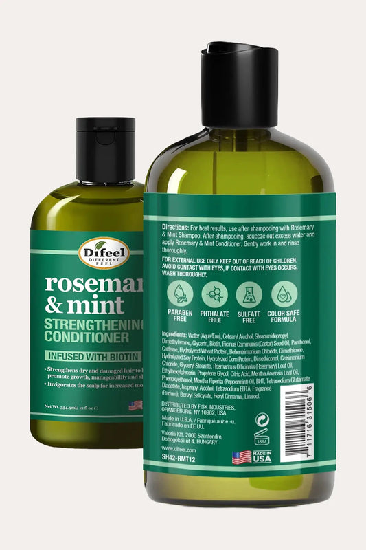 DIFEEL ROSEMARY MINT HAIR STRENGTHENING CONDITIONER 12oz DIFEEL