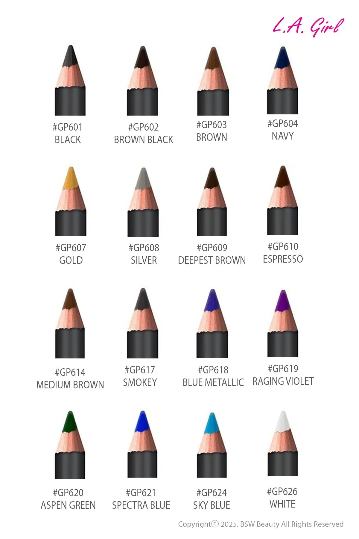 L.A. GIRL EYELINER PENCIL - BSW BEAUTY CANADA