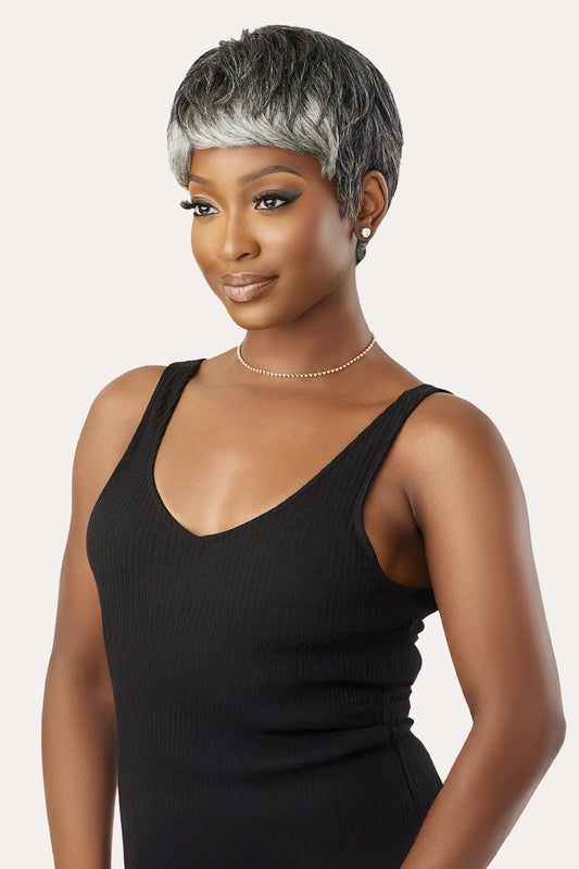 OUTRE FAB & FLY GRAY GLAMOUR HUMAN HAIR FULL WIG - ARLETTE - BSW BEAUTY CANADA