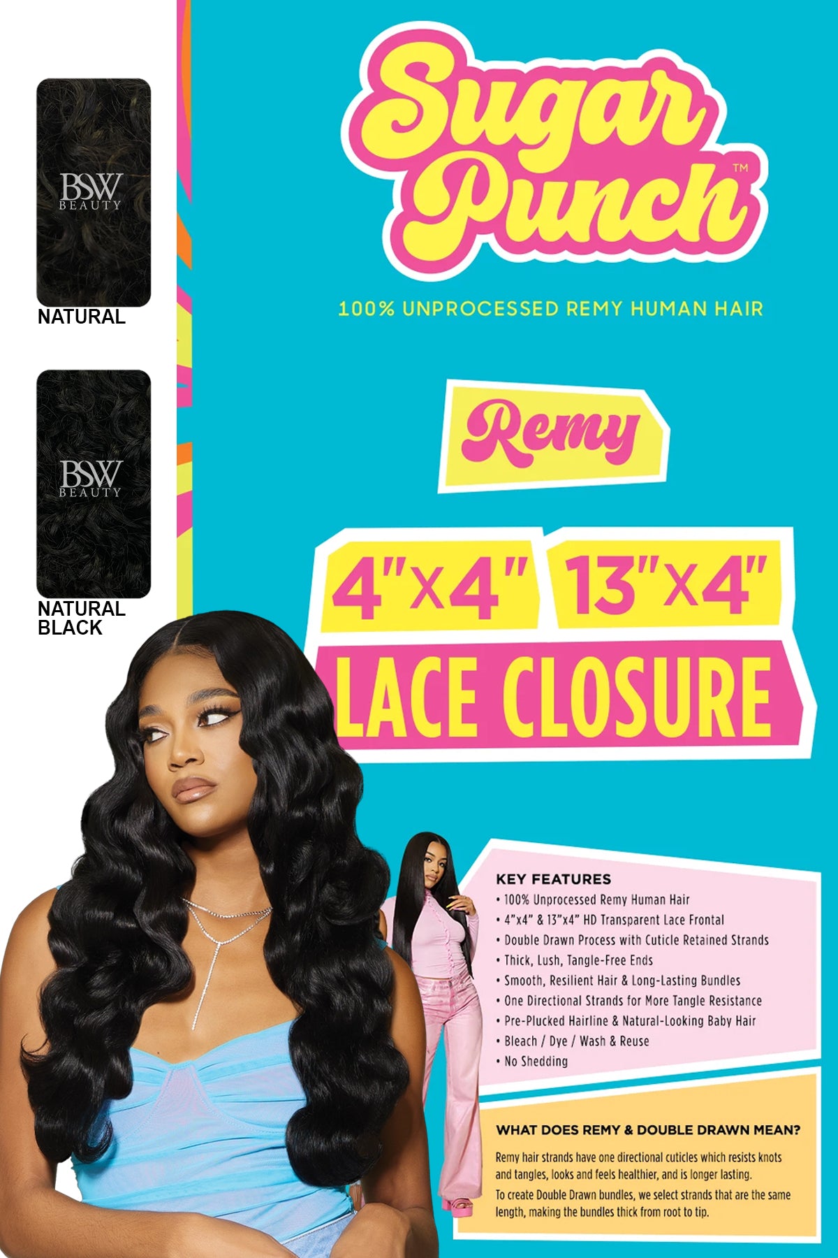 OUTRE SUGAR PUNCH 4X4 LACE CLOSURE - BODY WAVE - BSW BEAUTY CANADA