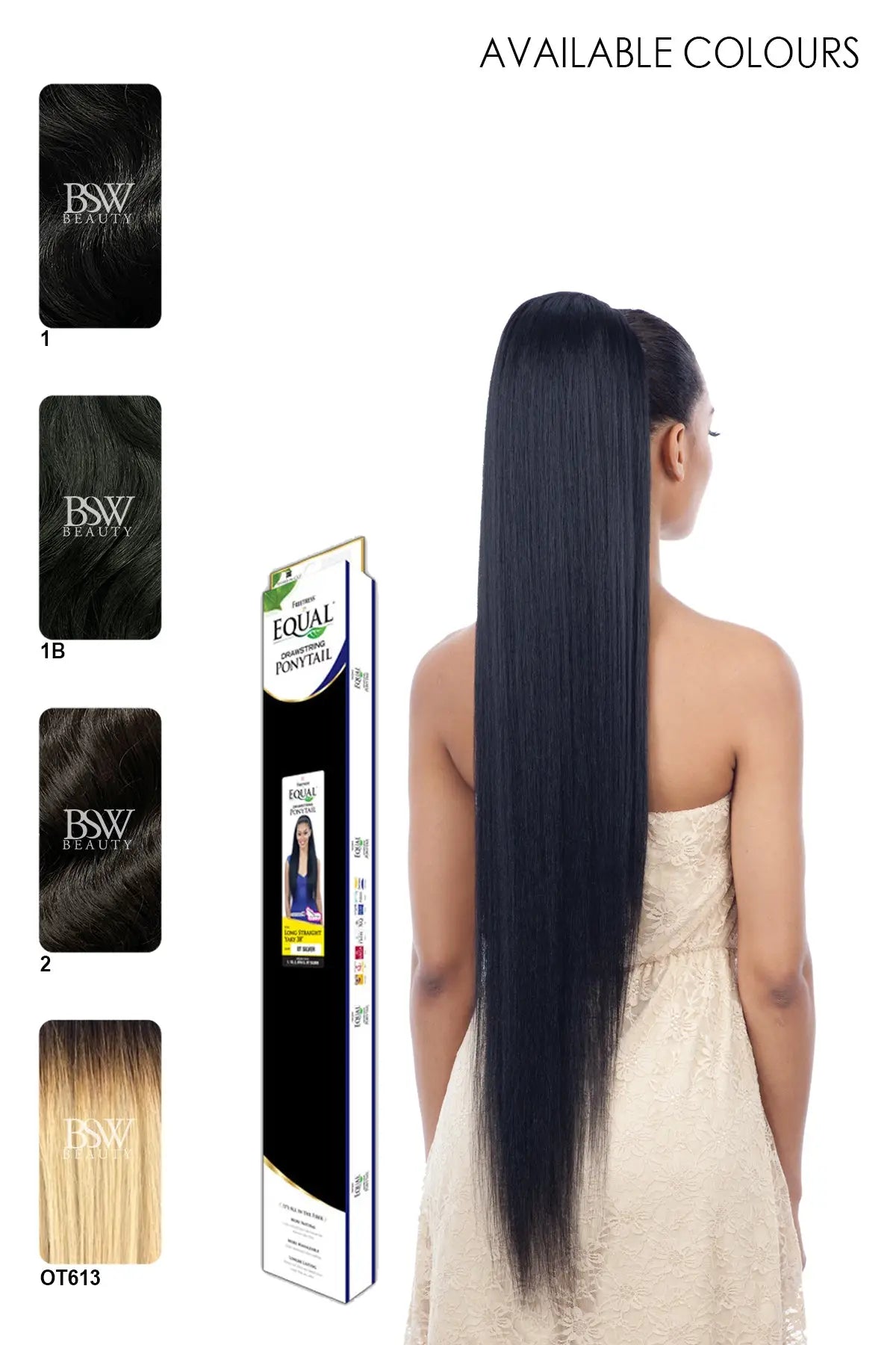 SHAKE N GO FREETRESS EQUAL DRAWSTRING PONYTAIL LONG STRAIGHT YAKY 38" - BSW BEAUTY CANADA
