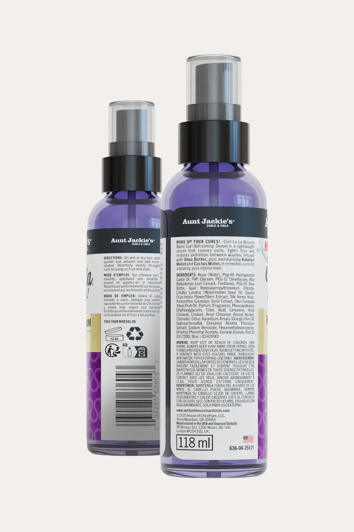 AUNT JACKIES CURL LA LA BOUNCE BACK REFRESHING HAIR SERUM 4oz AUNT JACKIE'S