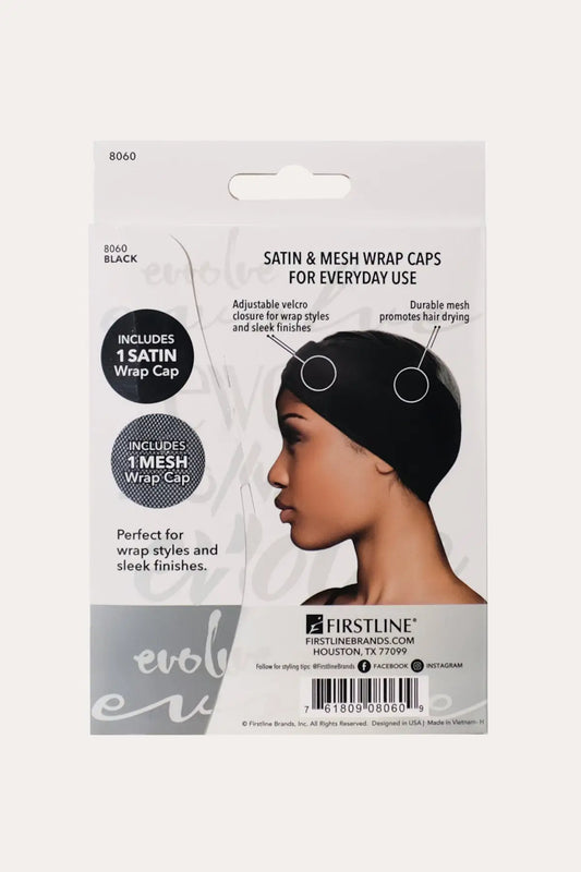 EVOLVE SATIN & MESH WRAP CAPS FIRST