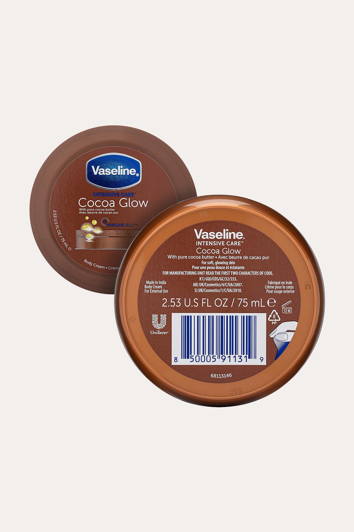 VASELINE COCOA GLOW BODY CREAM 2.53oz - BSW BEAUTY CANADA