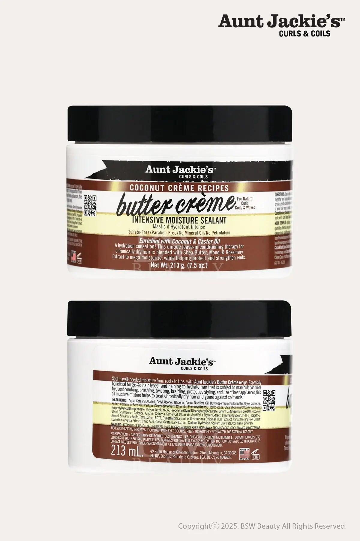 AUNT JACKIES COCONUT CREME BUTTUER CREME INTENSIVE MOISTURE SEALANT 7.5oz - BSW BEAUTY CANADA