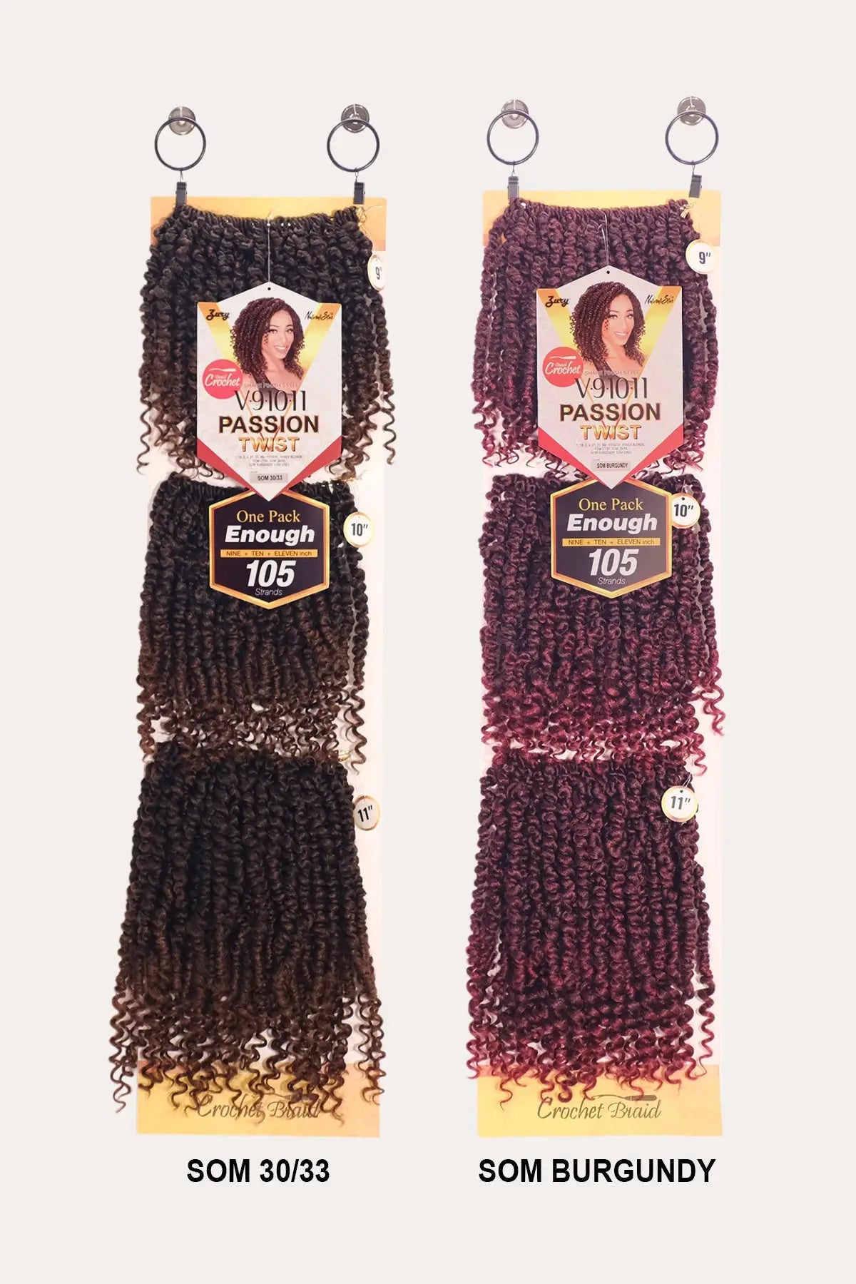 ZURY V11 PASSION TWIST CROCHET BRAID 9" 10" 11" ZURY