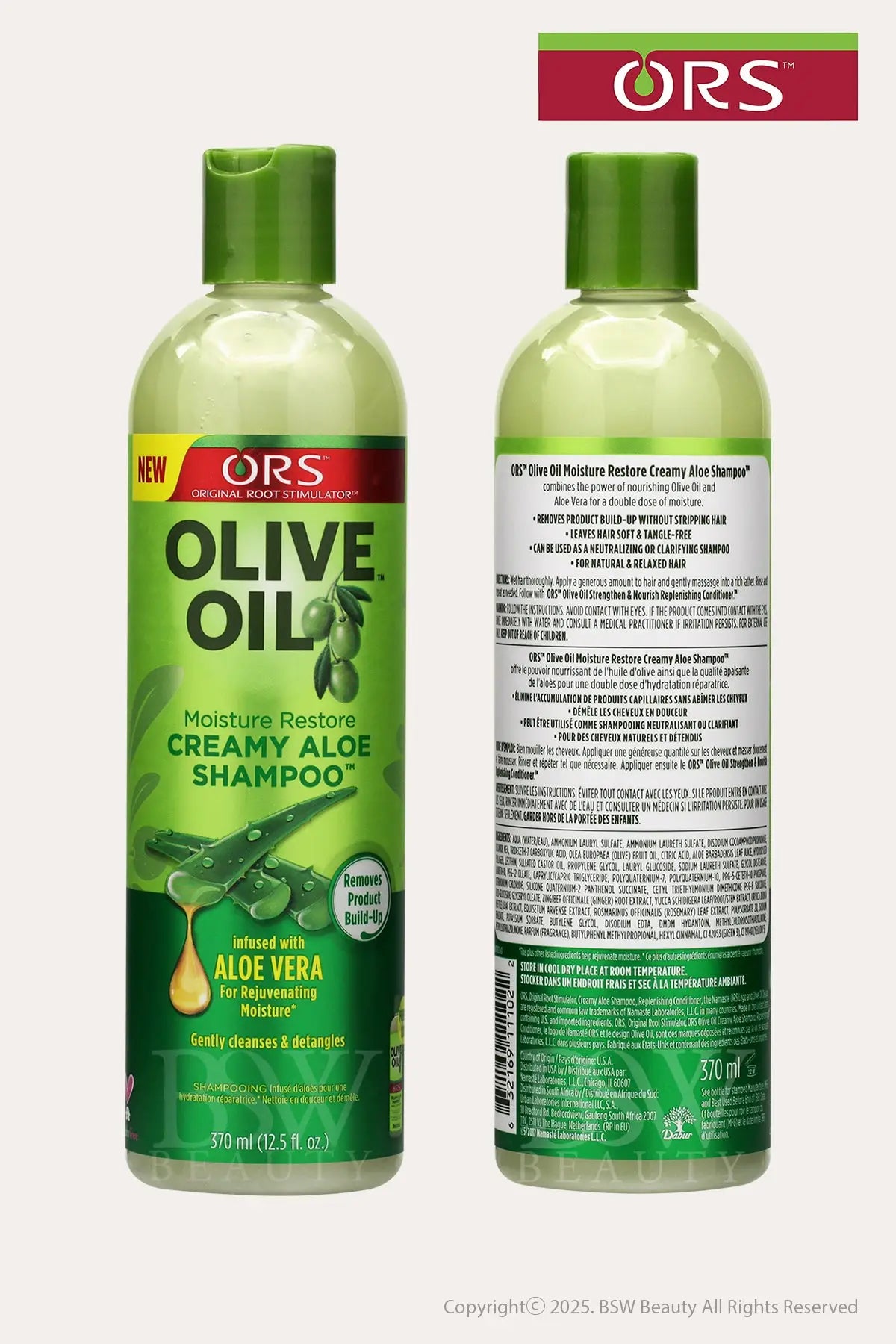 ORS OLIVE OIL MOISTURE RESTORE CREAMY ALOE SHAMPOO 12.5oz