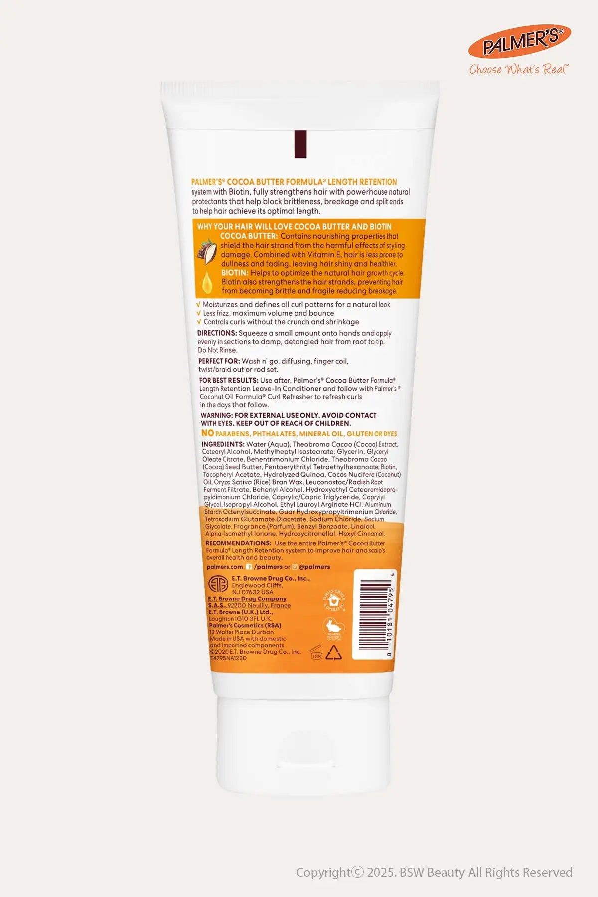 PALMER'S COCOA BUTTER FORMULA LENGTH RETENTION CURL DEFINING CREAM 7oz - BSW BEAUTY CANADA
