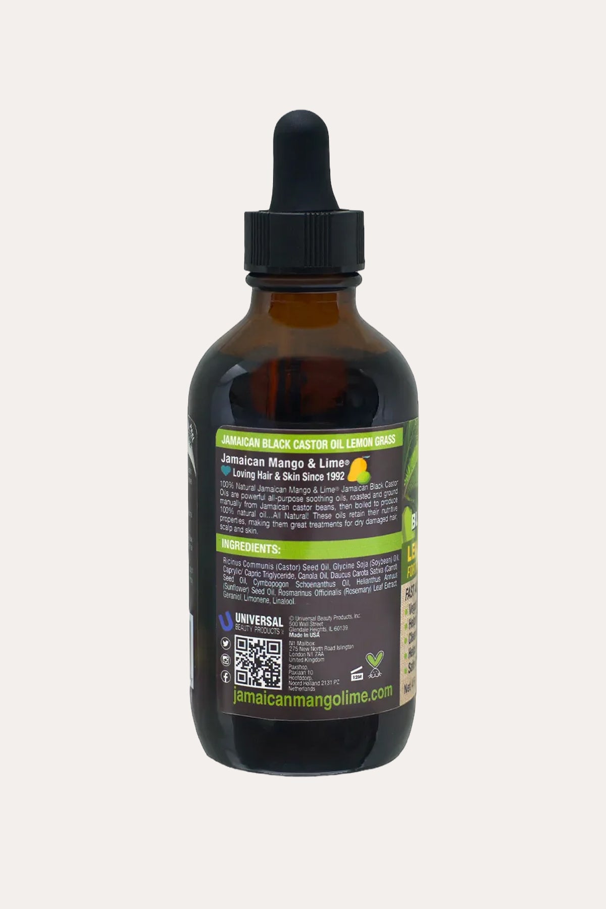 JAMAICAN MANGO & LIME BLACK CASTOR OIL - LEMON GRASS