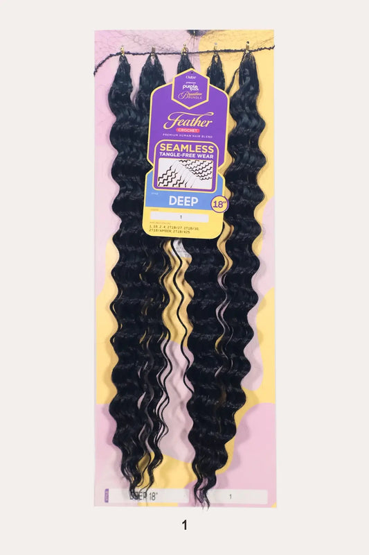OUTRE PURPLE PACK BRAZILIAN FEATHER CROCHET DEEP 18" OUTRE