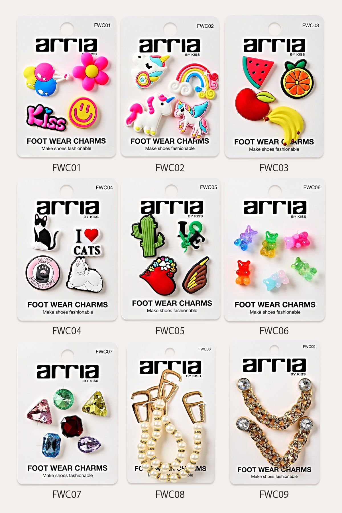 ARRIA BY KISS FOOT WEAR CHARMS - BSW BEAUTY CANADA