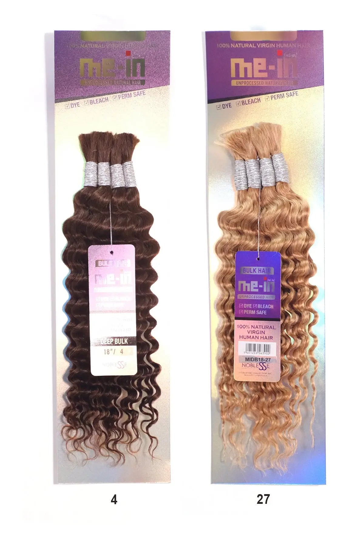 NOBLESSE ME-IN UNPROCESSED 100% VIRGIN HUMAN HAIR - DEEP BULK 18" NOBLESSE