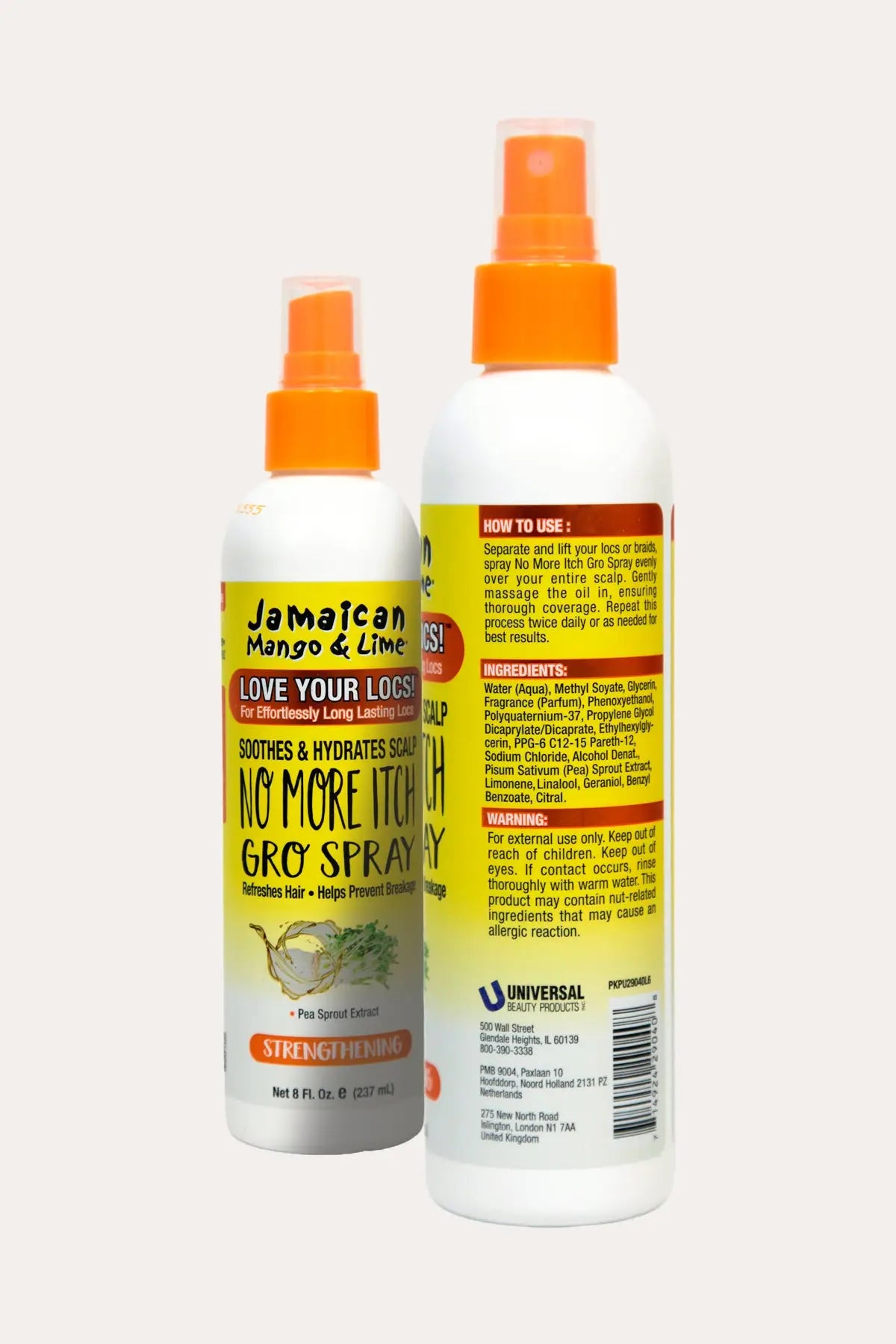 JAMAICAN MANGO & LIME NO MORE ITCH SOOTHES & HYDRATES SCALP GRO SPRAY 8oz