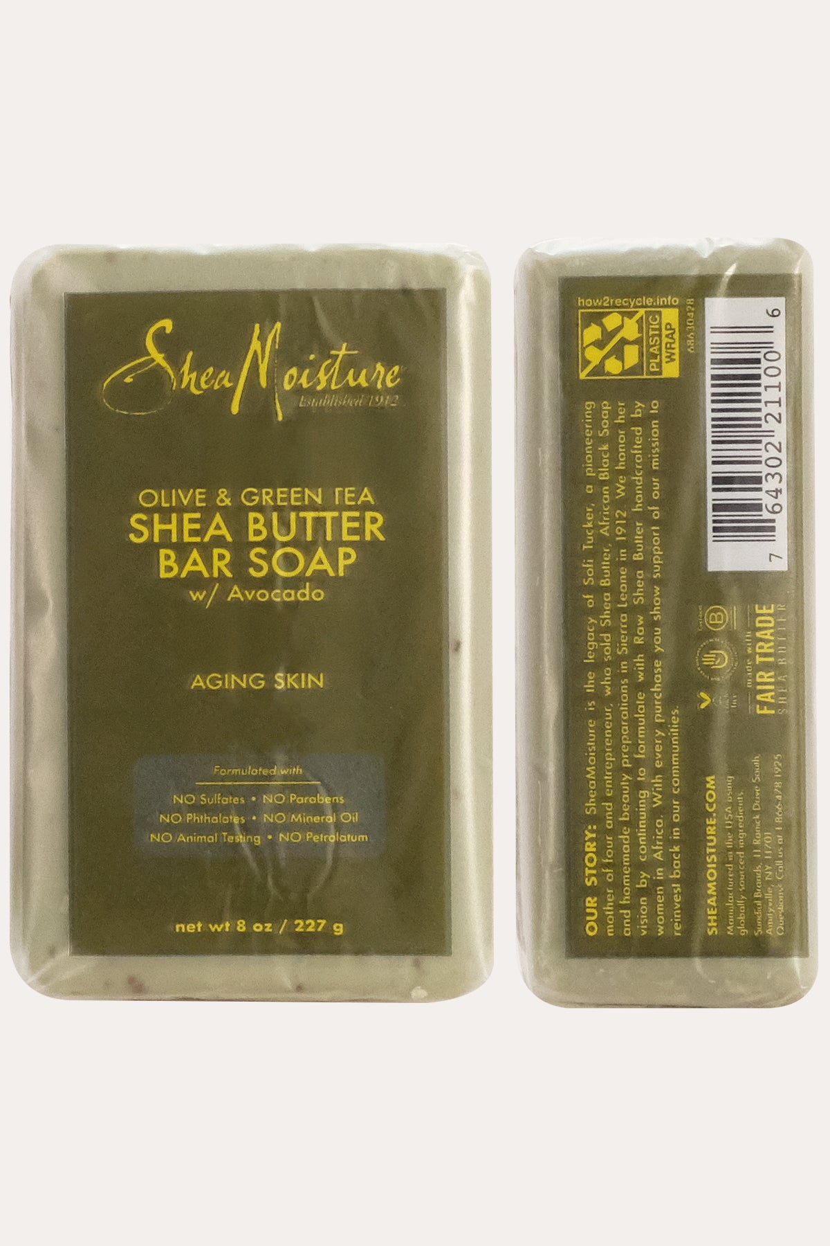SHEA MOISTURE OLIVE & GREEN TEA SHEA BUTTER SOAP 3.5 oz