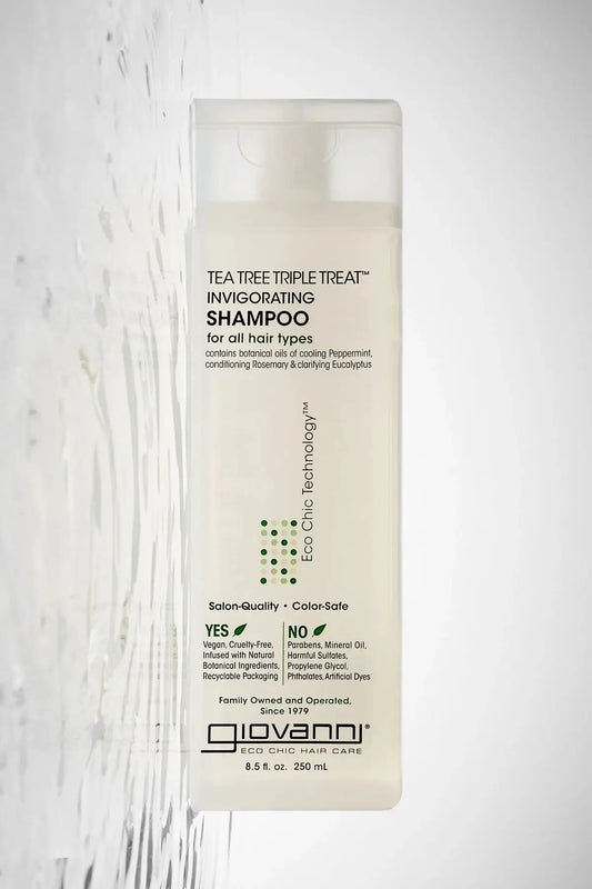 GIOVANNI TEA TREE TRIPLE TREAT INVIGORATING SHAMPOO 8.5oz GIOVANNI