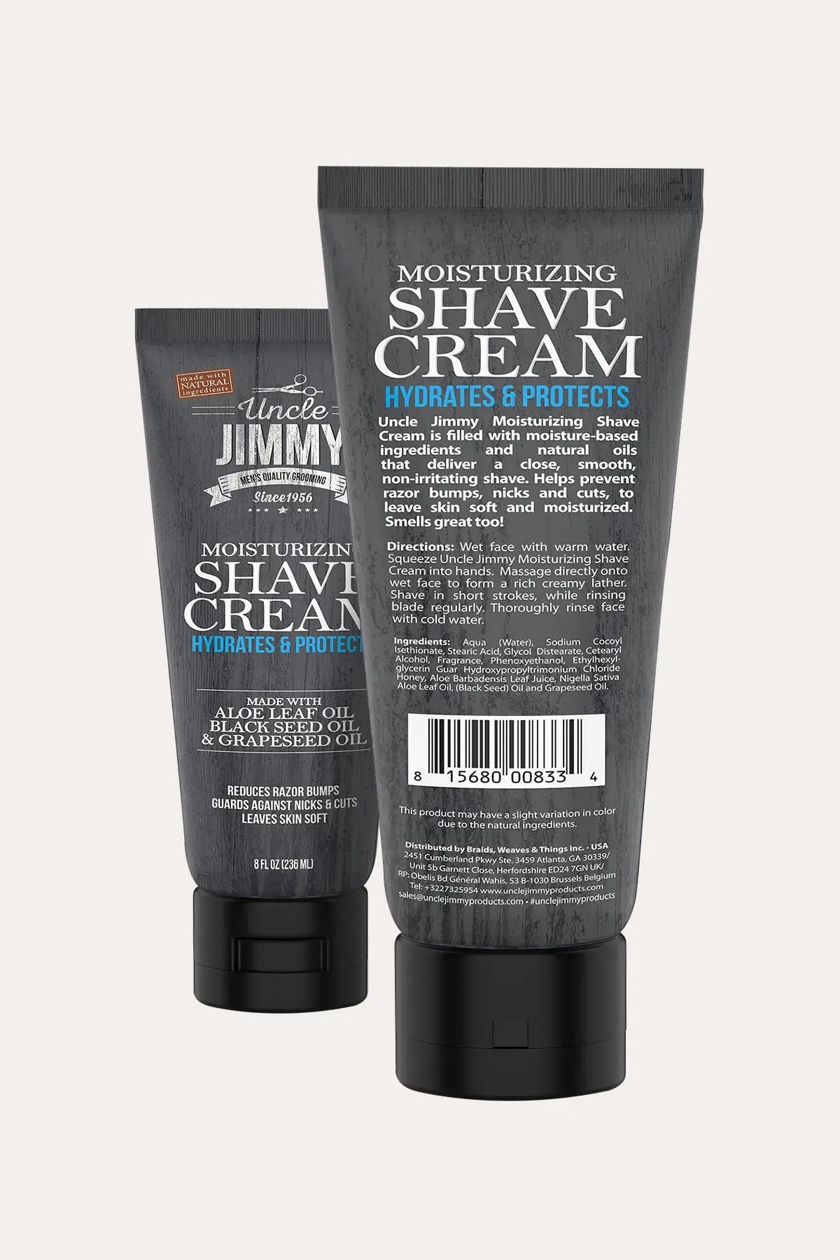 UNCLE JIMMY MOISTURIZING SHAVE CREAM 8oz - BSW BEAUTY CANADA