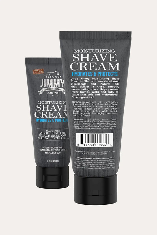UNCLE JIMMY MOISTURIZING SHAVE CREAM 8oz - BSW BEAUTY CANADA