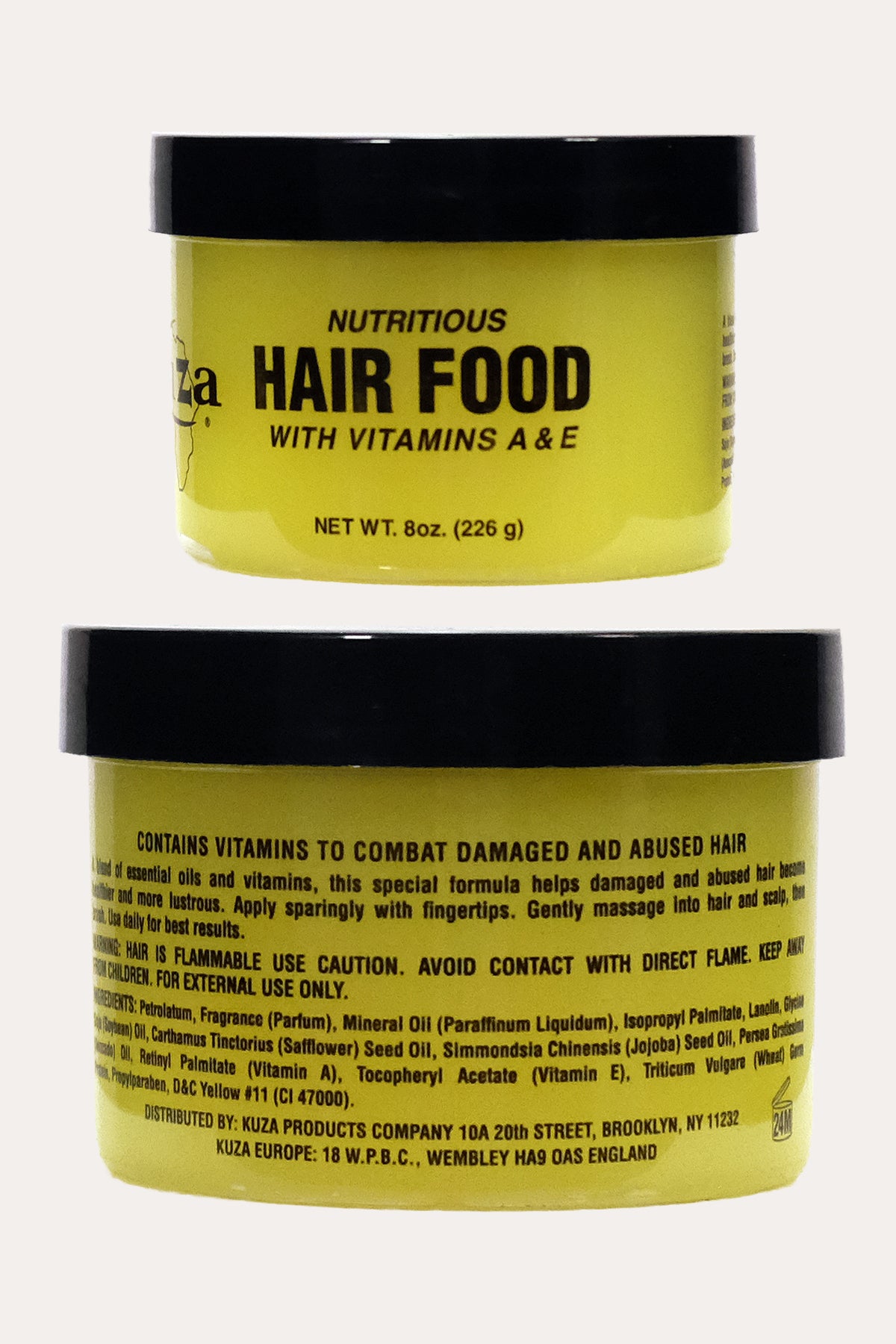 KUZA HAIR FOOD WITH VITAMINS A & E 8oz