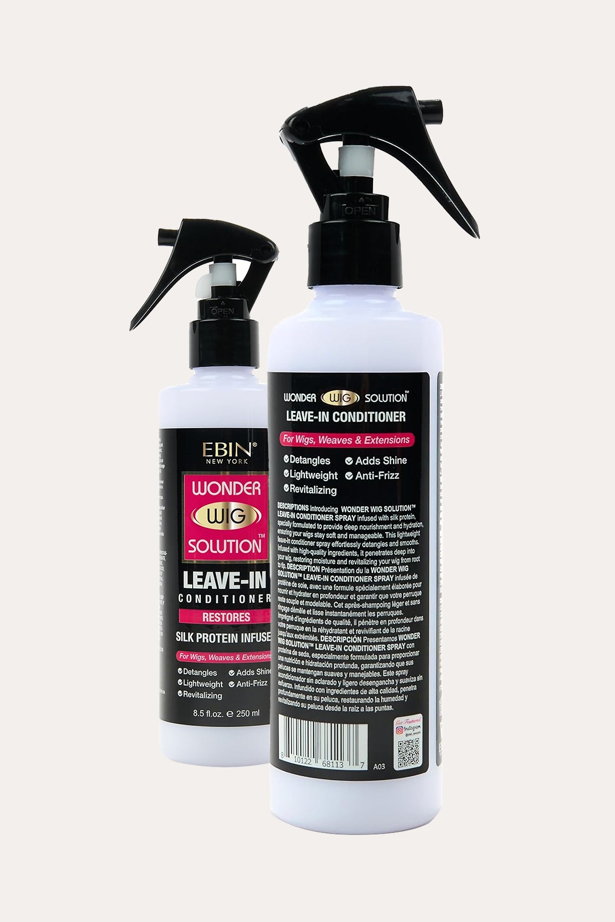 EBIN WONDER WIG SOLUTION LEAVE IN CONDITIONING SPRAY 8.5oz - BSW BEAUTY CANADA