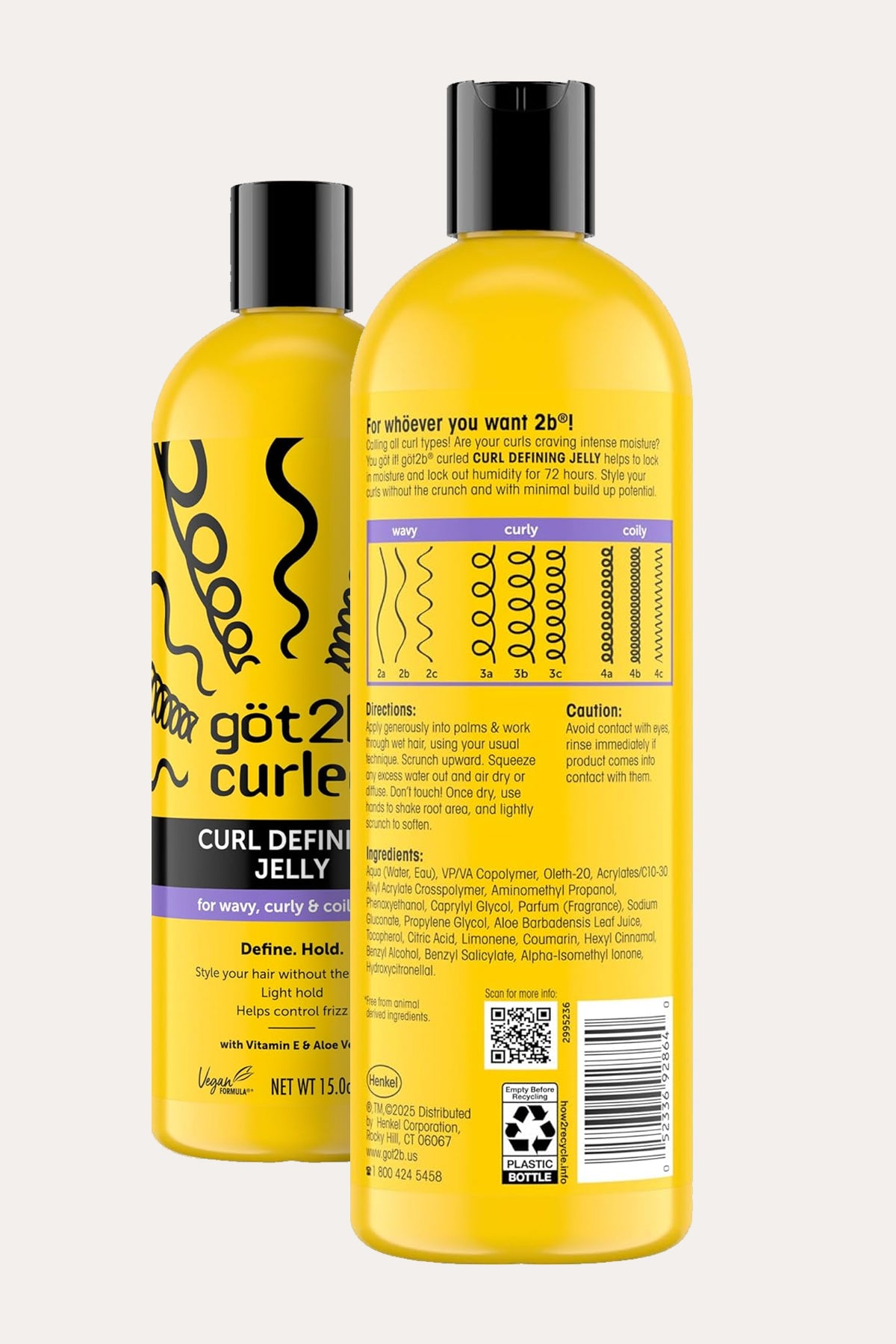 GOT2B CURLED CURL DEFINING JELLY 15oz - BSW BEAUTY CANADA