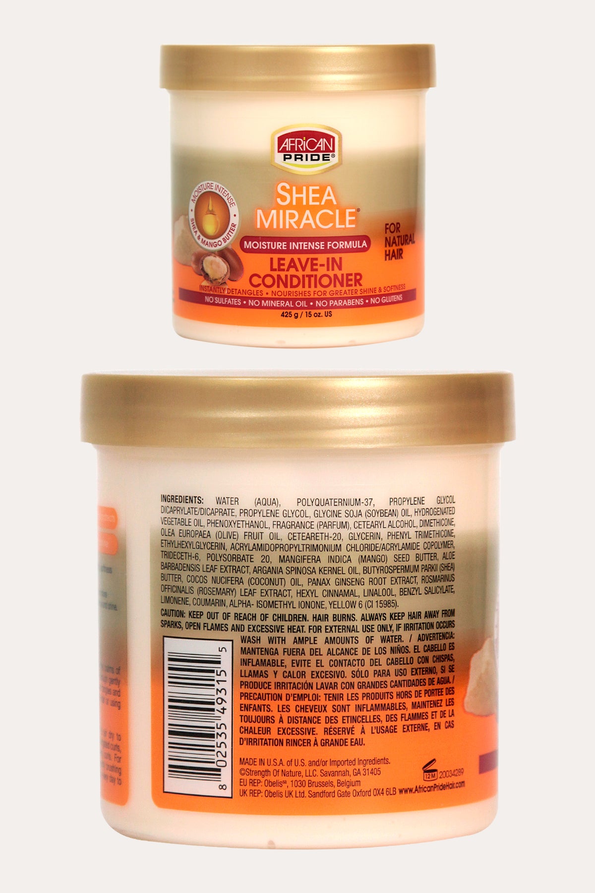 AFRICAN PRIDE SHEA MIRACLE MOSITURE INTENSE LEAVE-IN CONDITIONER 15oz