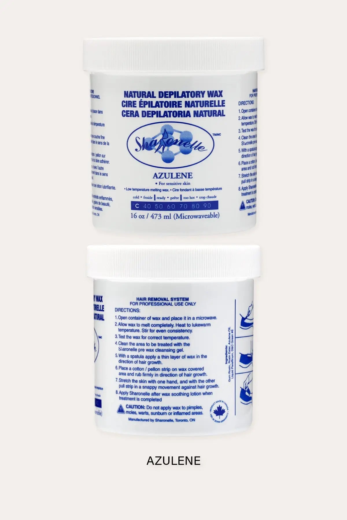 SHARONELLE MICROWAVE NATURAL DEPILATORY WAX 16oz SHARONELLE