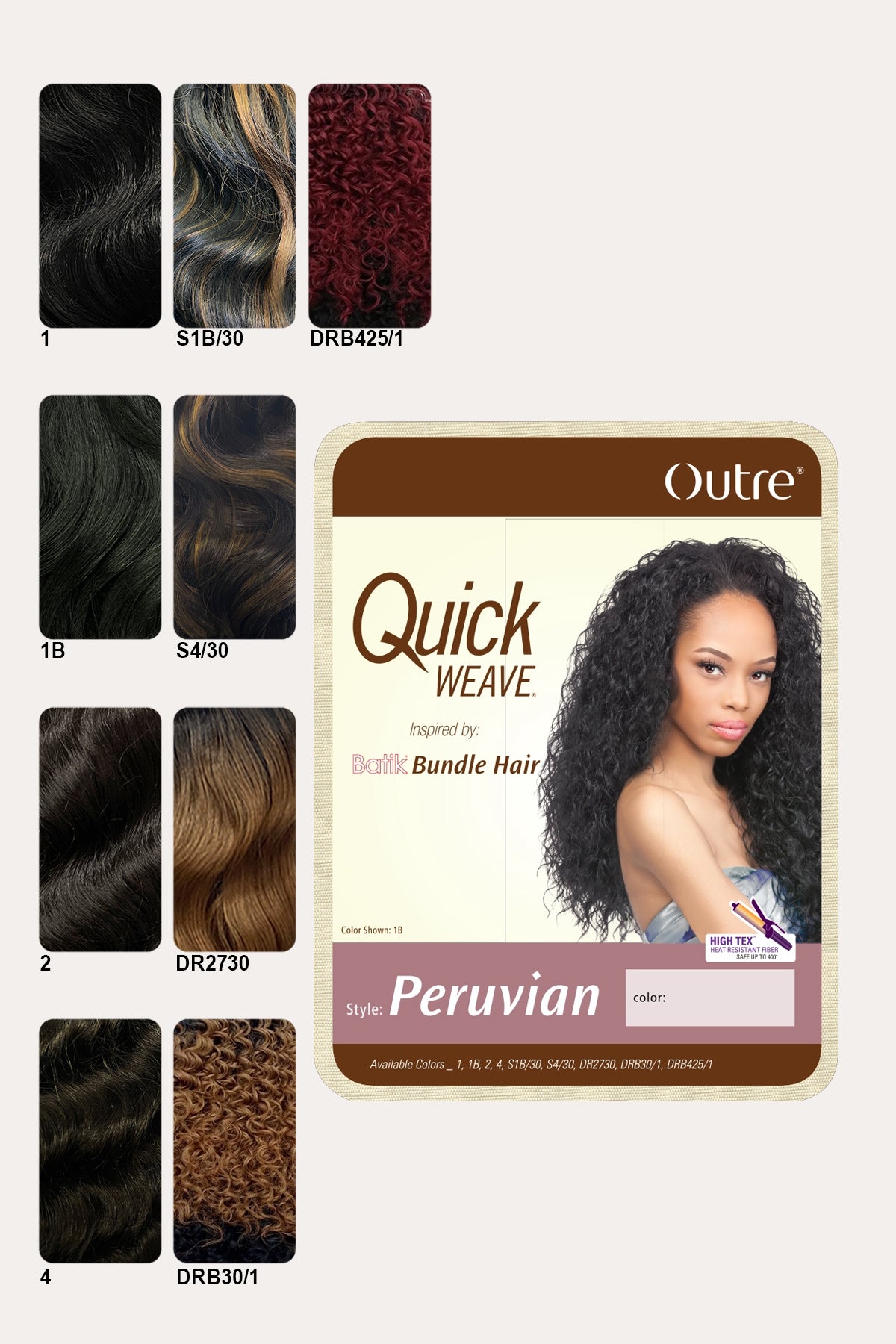OUTRE QUICK WEAVE BATIK HALF WIG - PERUVIAN BUNDLE - BSW BEAUTY CANADA