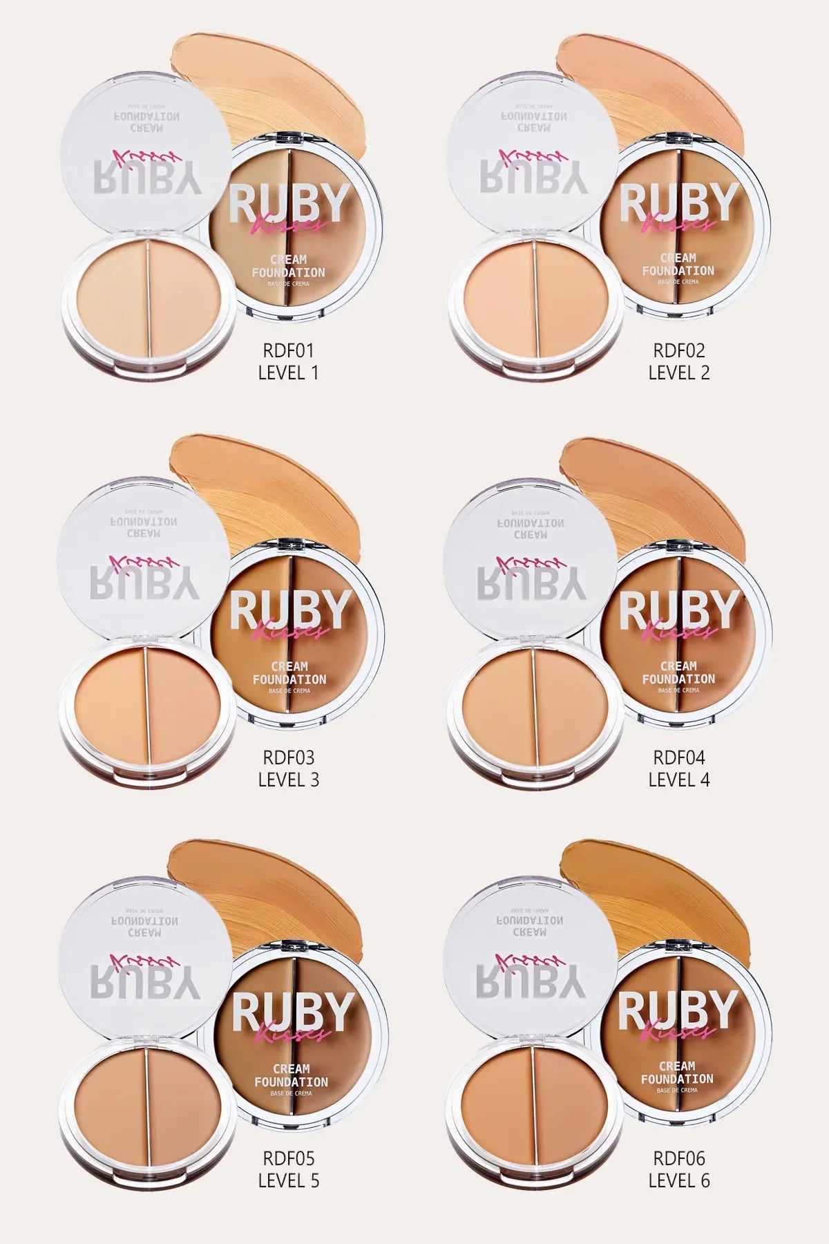 RUBY KISSES 3D FACE CREATOR DUO CREAM FOUNDATION - BSW BEAUTY CANADA