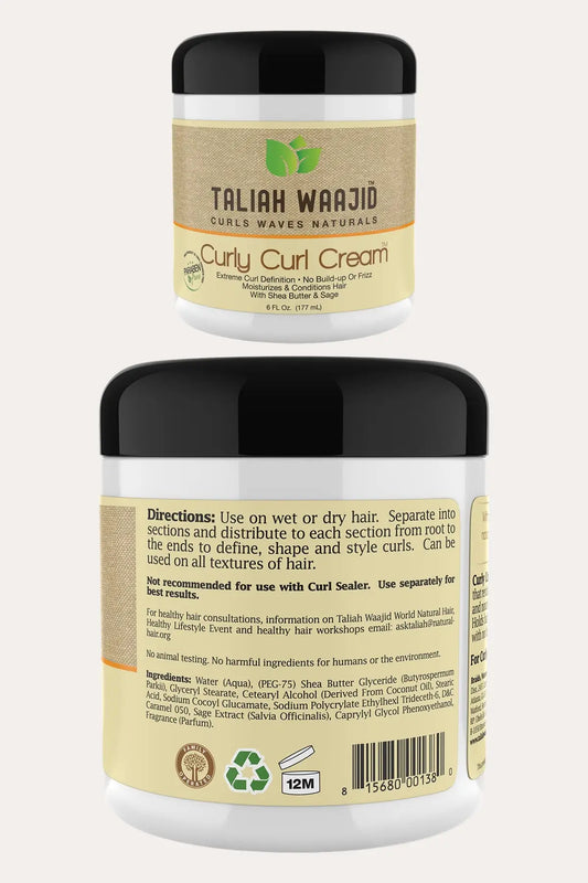 TALIAH WAAJID CURLS WAVES AND NATURALS CURLY CURL CREAM 6oz TALIAH WAAJID