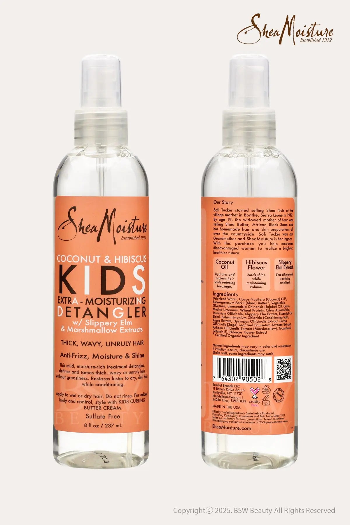 SHEA MOISTURE KIDS COCONUT & HIBISCUS EXTRA-MOISTURIZING DETANGLER 8oz - BSW BEAUTY CANADA