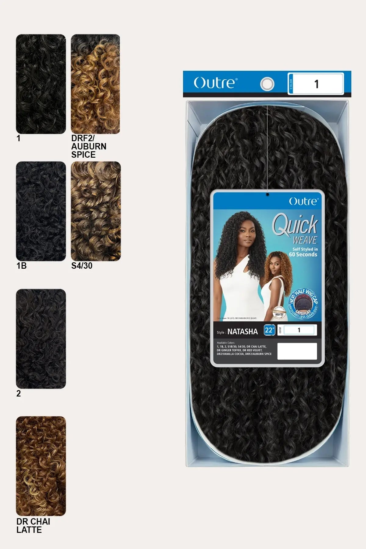 OUTRE QUICK WEAVE HALF WIG - NATASHA