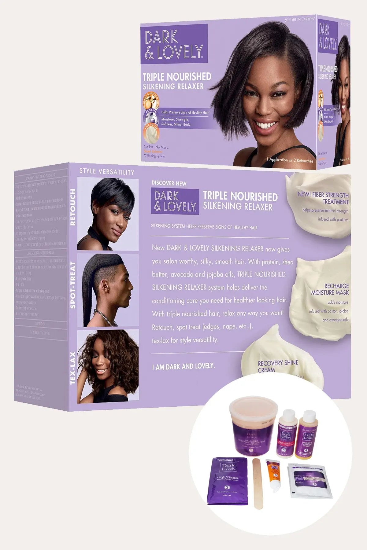 DARK AND LOVELY HEALTHY-GLOSS 5 SHEA MOISTURE NO LYE RELAXER - BSW BEAUTY CANADA