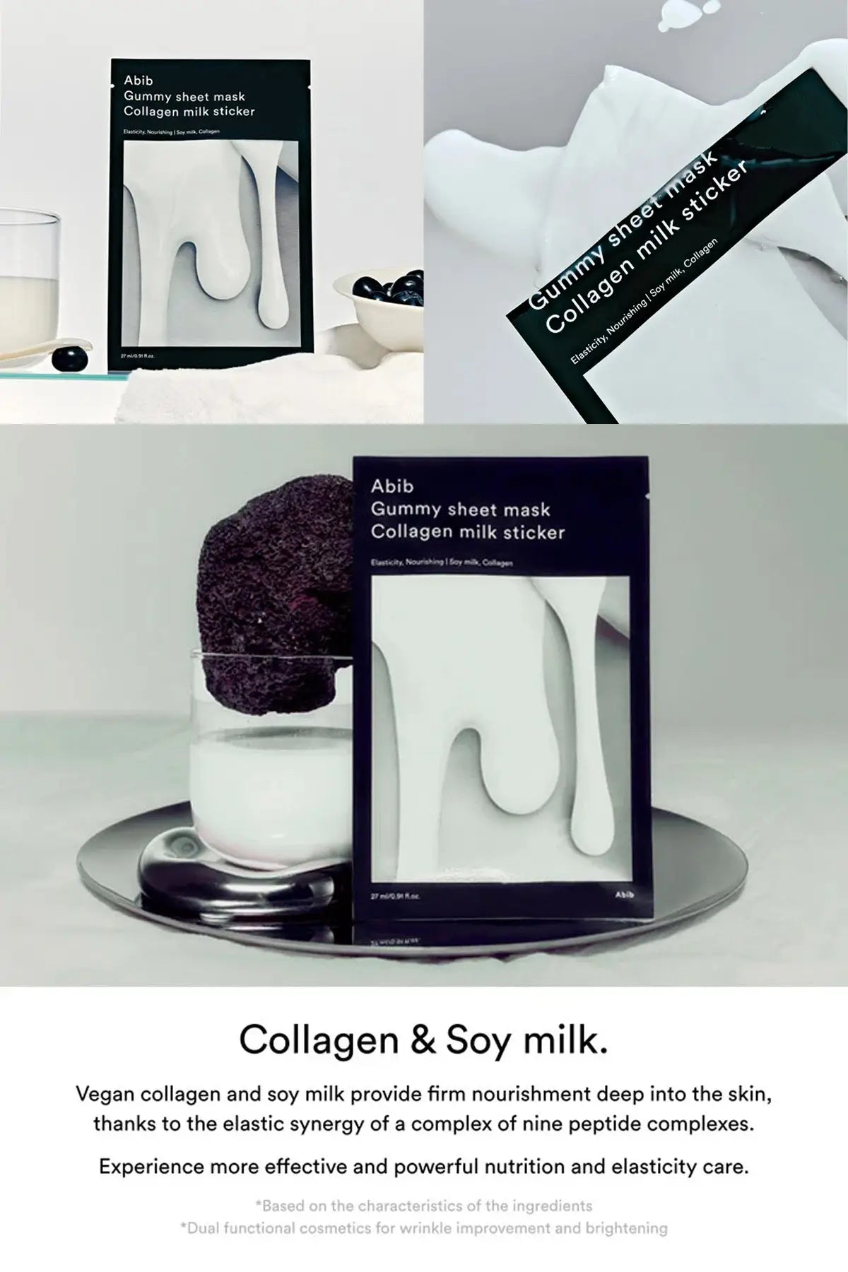 ABIB GUMMY SHEET MASK COLLAGEN MILK STICKER