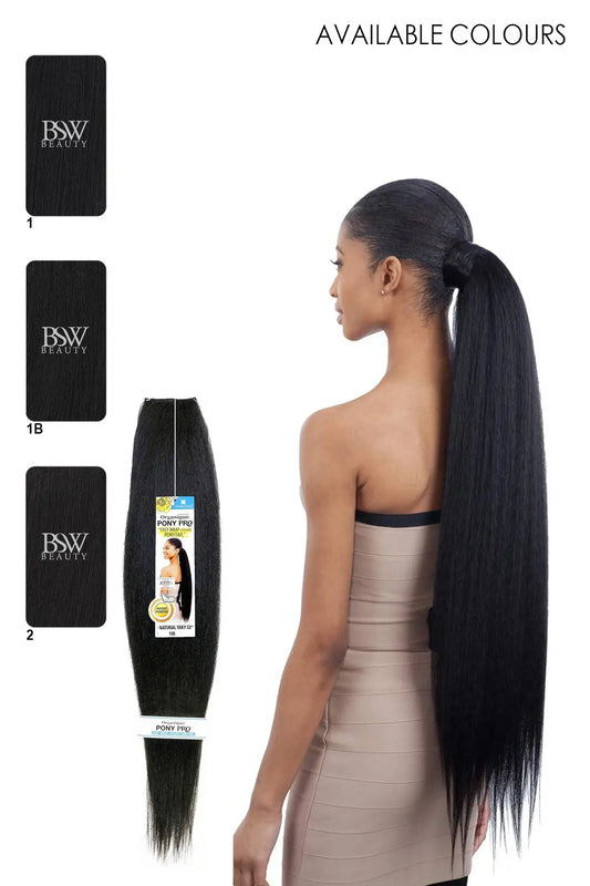 SHAKE N GO ORGANIQUE PONY PRO NATURAL YAKI 32" - BSW BEAUTY CANADA