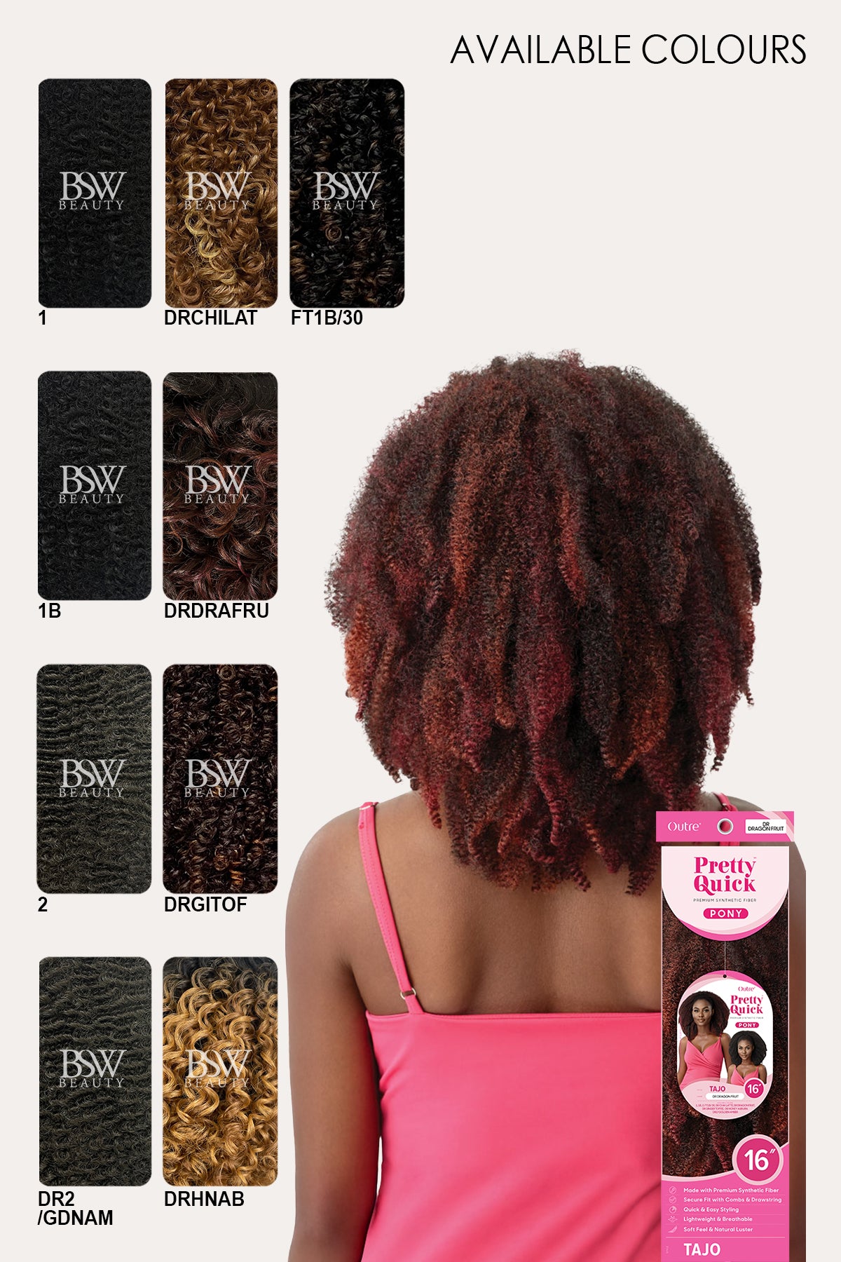 OUTRE PRETTY QUICK PONYTAIL - TAJO - BSW BEAUTY CANADA