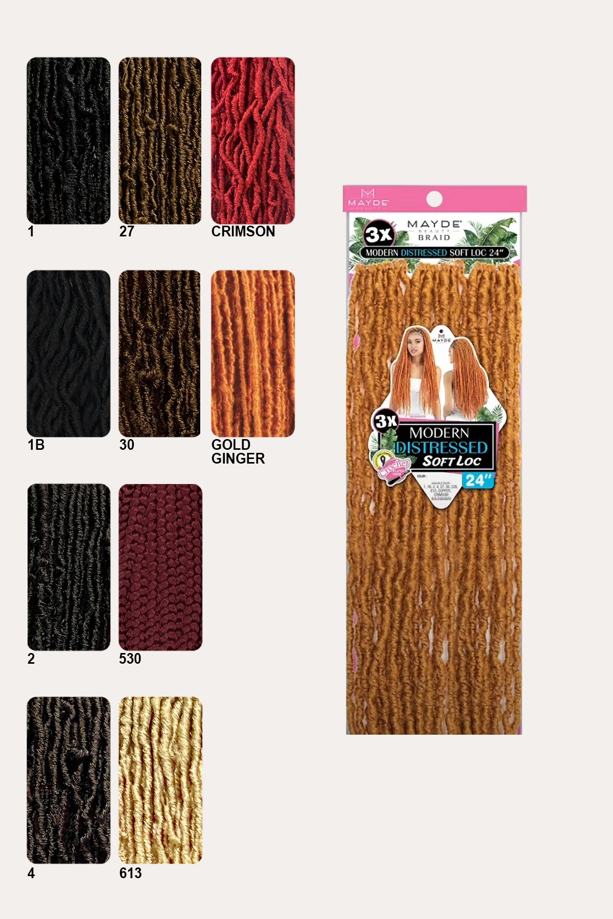 MAYDE 3X MODERN DISTRESSED - SOFT LOC 24