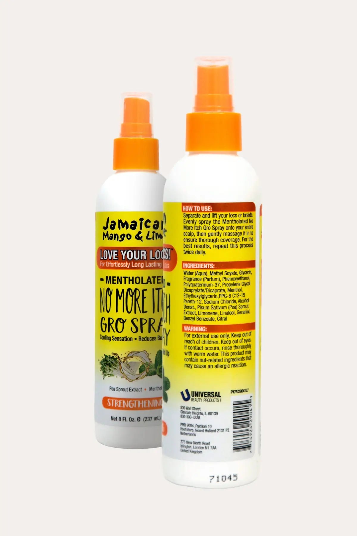 JAMAICAN MANGO & LIME NO MORE ITCH MENTHOLATED GRO SPRAY 8oz
