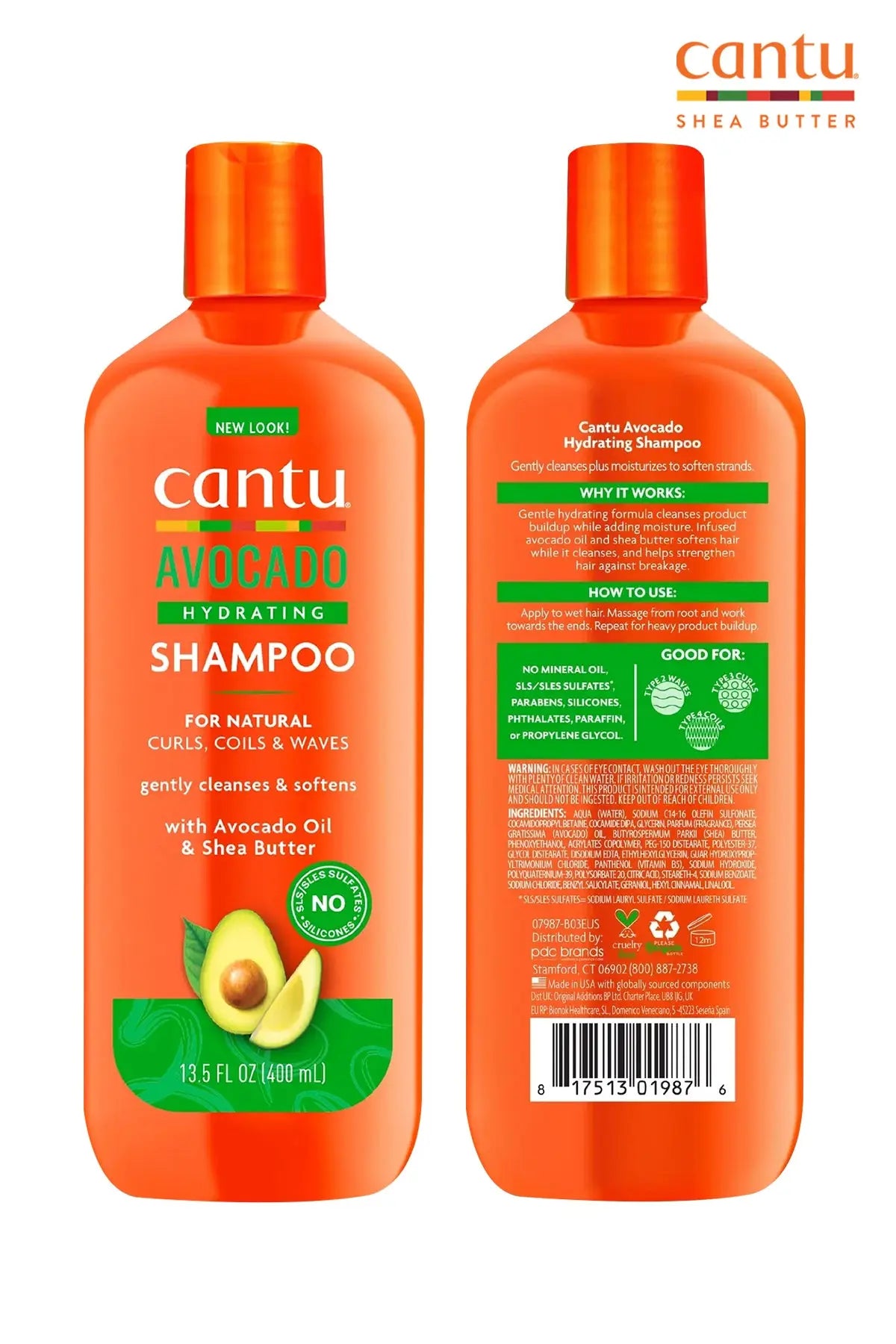 CANTU AVOCADO HYDRATING SHAMPOO SULFATE FREE 13.5oz - BSW BEAUTY CANADA