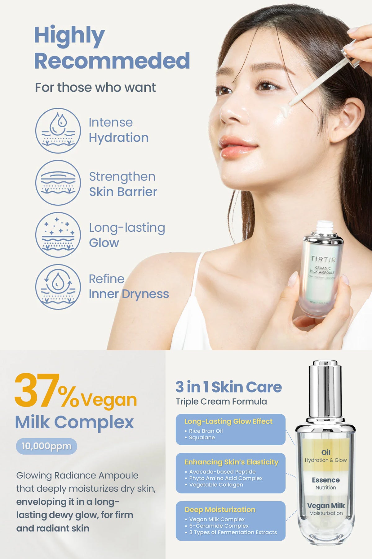 TIRTIR CERAMIC MILK AMPOULE 40ml - BSW BEAUTY CANADA