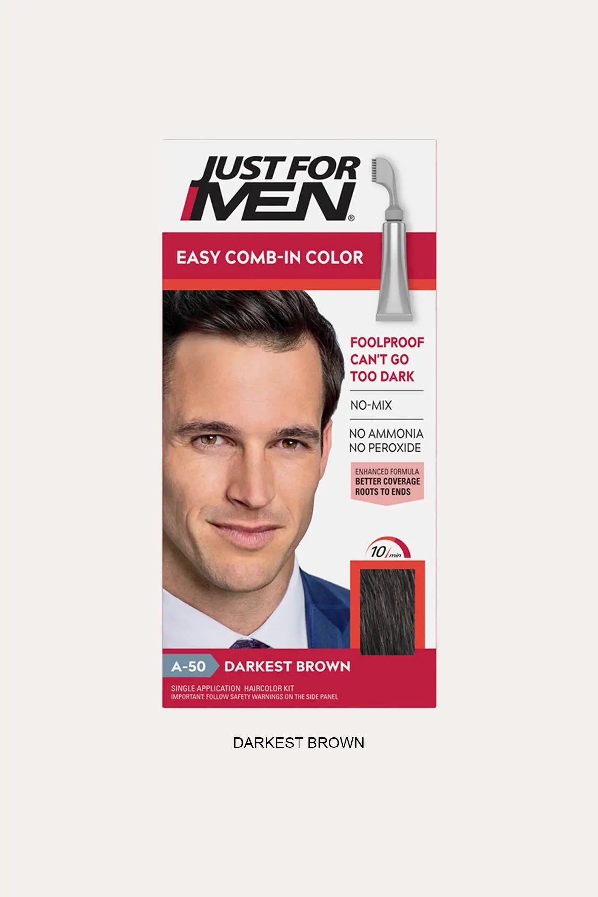JUST FOR MEN COLOR AUTOSTOP FORMULA - A-50 DARKEST BROWN JUST FOR MEN