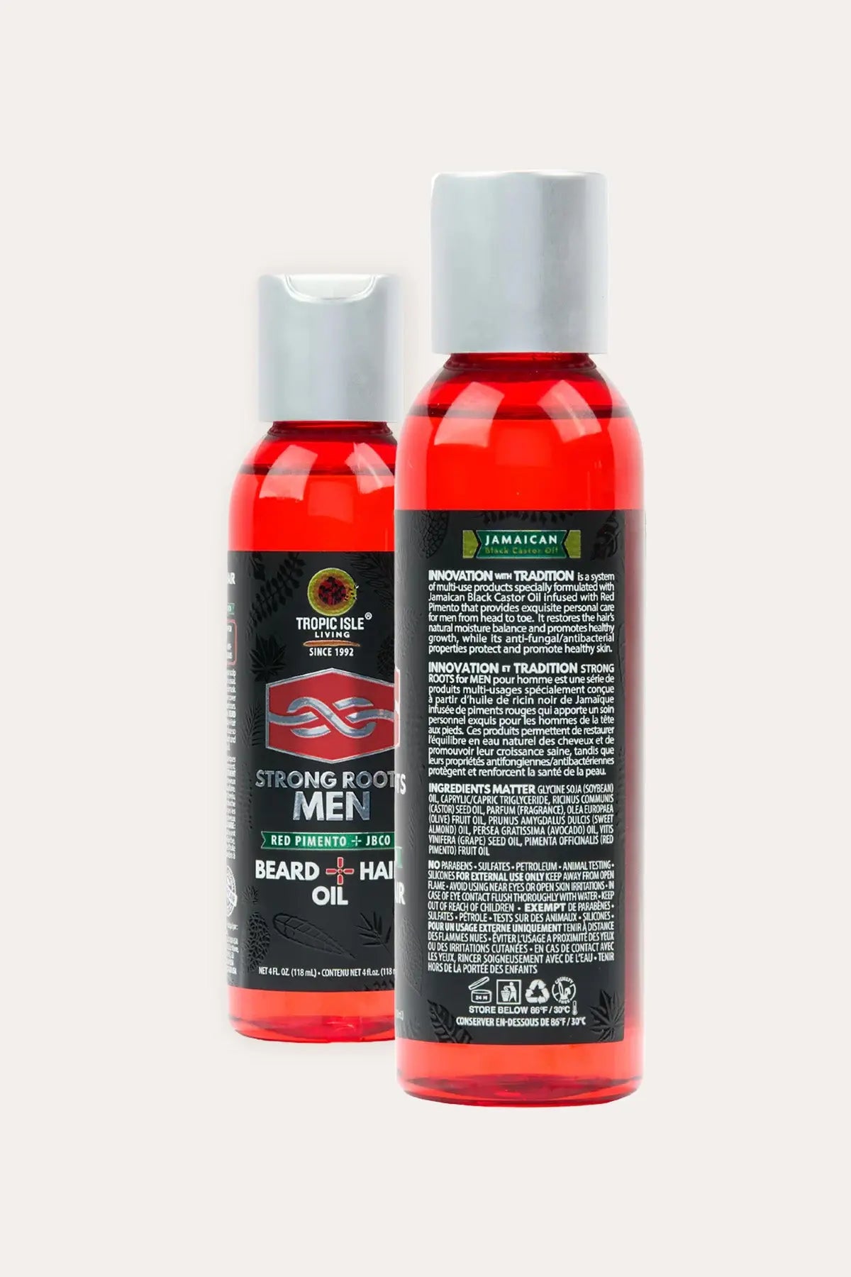 TROPIC ISLE STRONG ROOTS MEN BEARD + HAIR OIL 4oz